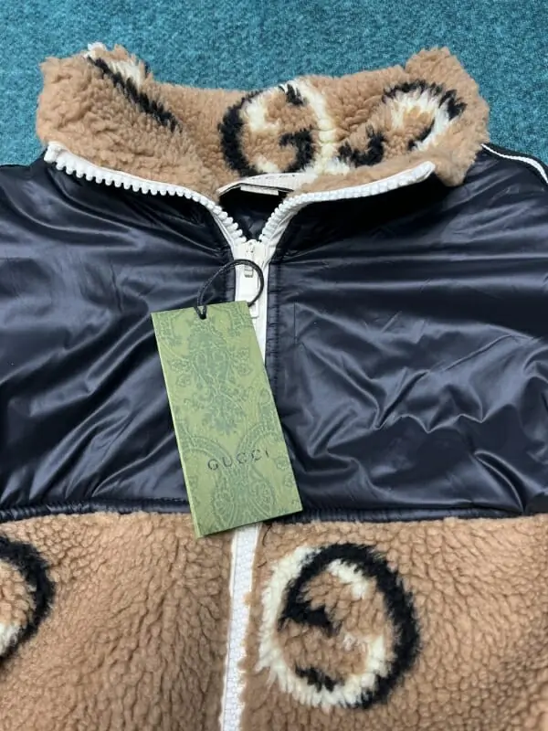 gucci down coat manches longues pour unisexe s_12664b4:Gucci veste cuir homme2